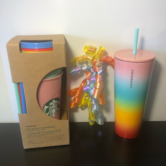 Starbucks Other Bundle Color Cups Rainbow Tumbler Poshmark